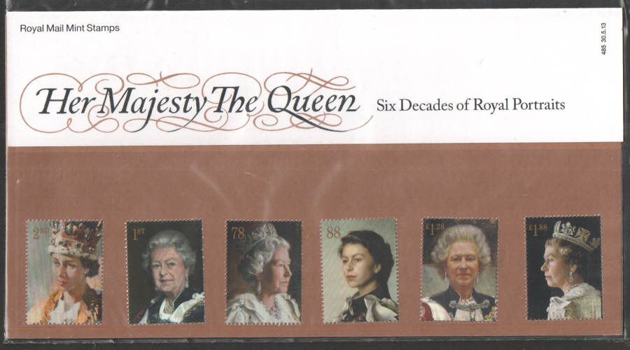(image for) 2013 QEII - 60 Years of Royal Portraits Royal Mail Presentation Pack 485